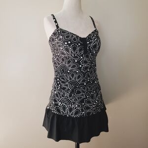 Baltex Ruched Skirted One Piece Swimsuit